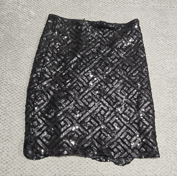 Revamped Dresses & Skirts - 3/$15! Black Sequin Mini Skirt, Small
